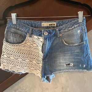 Denim jean shorts